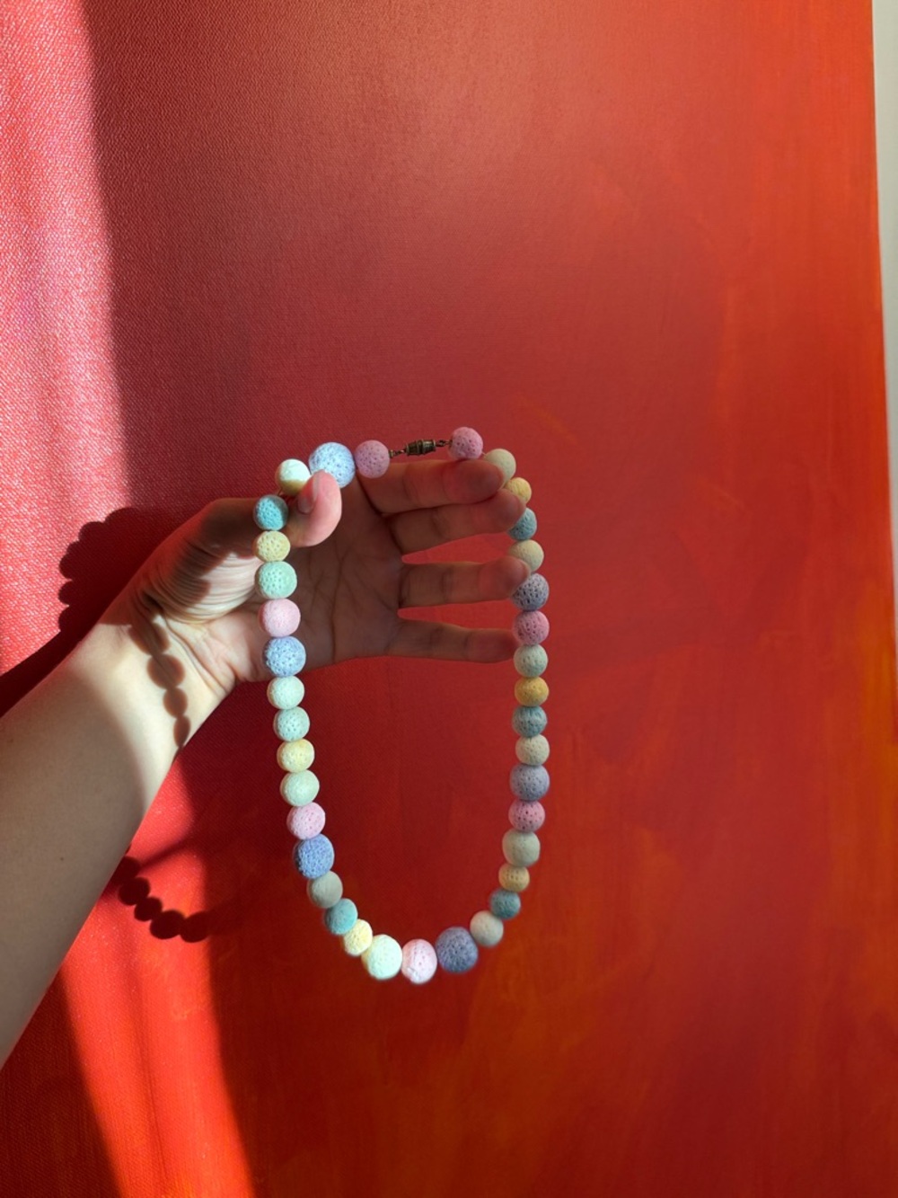 Vintage Pastel Multicolor Beaded Necklace